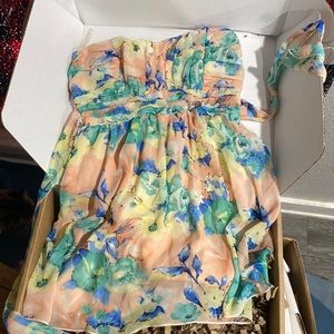 Cute summer dress floral casual sleeveless